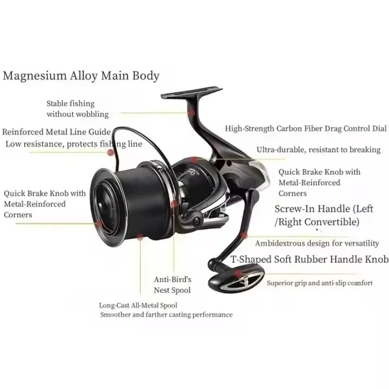 Fishing Reel Carp New  Body 12 - Reel Spare Spool บทวิจารณ์และราคา