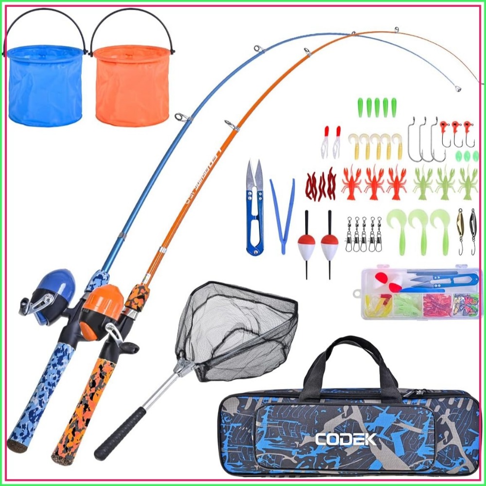 Kids Fishing Pole Set with Ful - Spincast Reel บทวิจารณ์และราคา