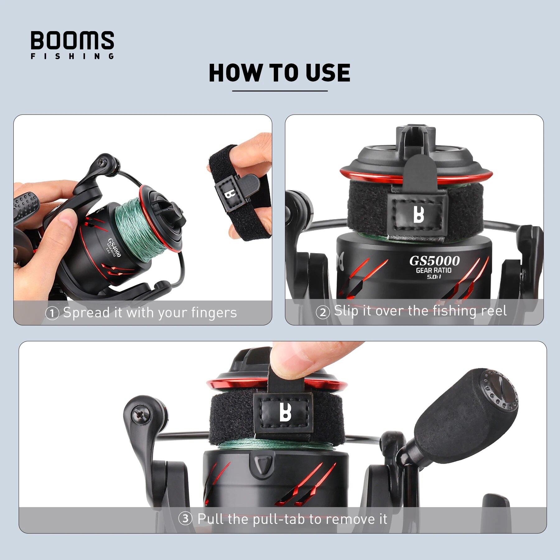 Booms Fishing SB1 4Pcs Spinnin - Reel Cover บทวิจารณ์และราคา